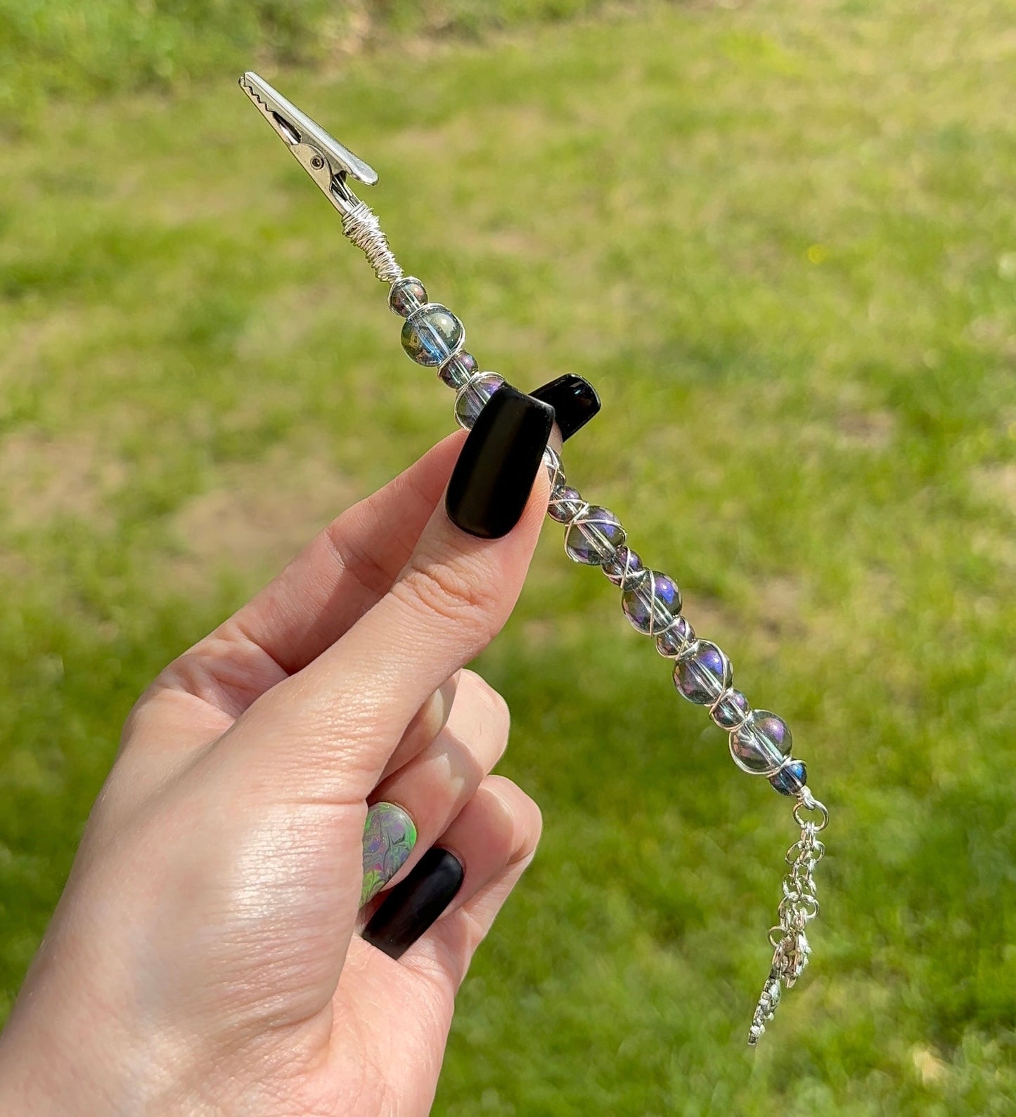 Midnight Aura Wire Wrapped Gripper Large