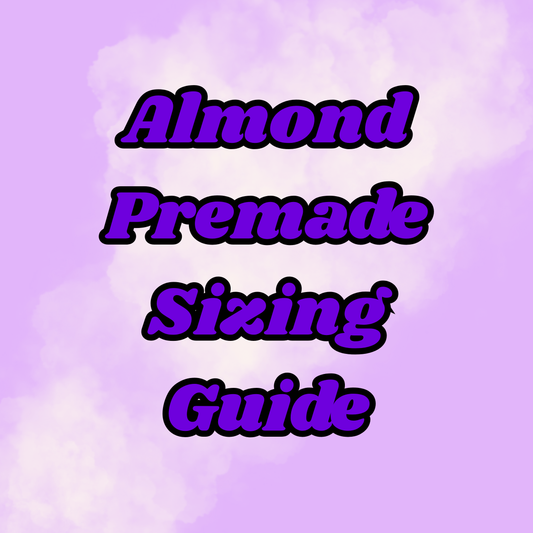 Almond Premade Sizing Guide